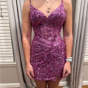 Nox Anabel Purple Sequin Mini Dress size 0